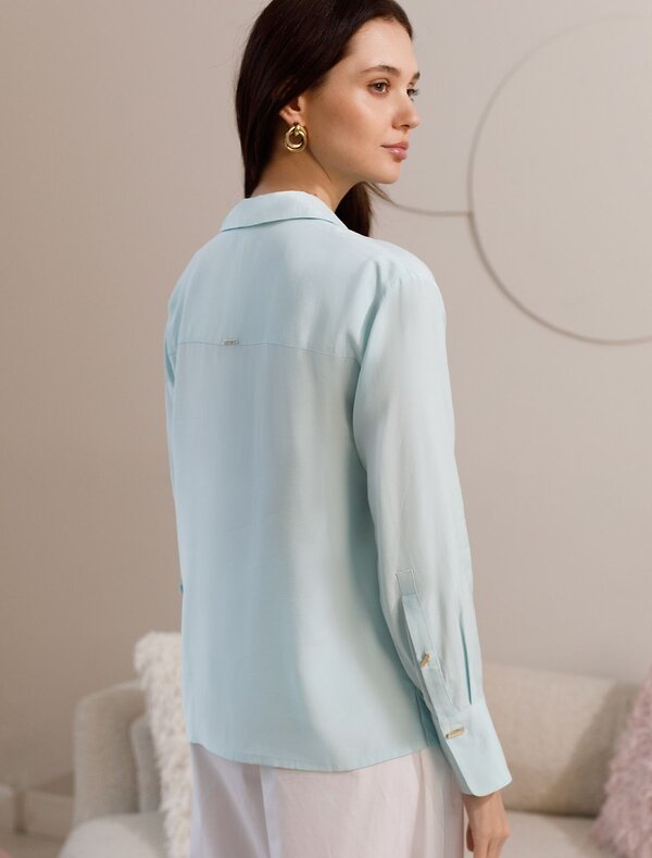 VILATTE Блузка 582674 D29.346 светло-лазурный