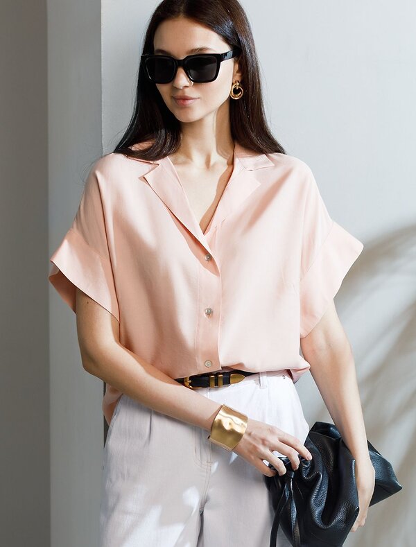 VILATTE Блузка 582678 D29.347 пудровый