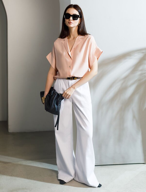 VILATTE Блузка 582678 D29.347 пудровый