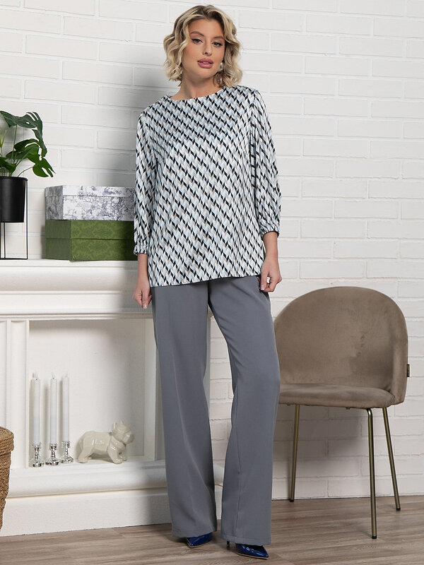 LT Collection Блуза 582698 Б15149-30М серый