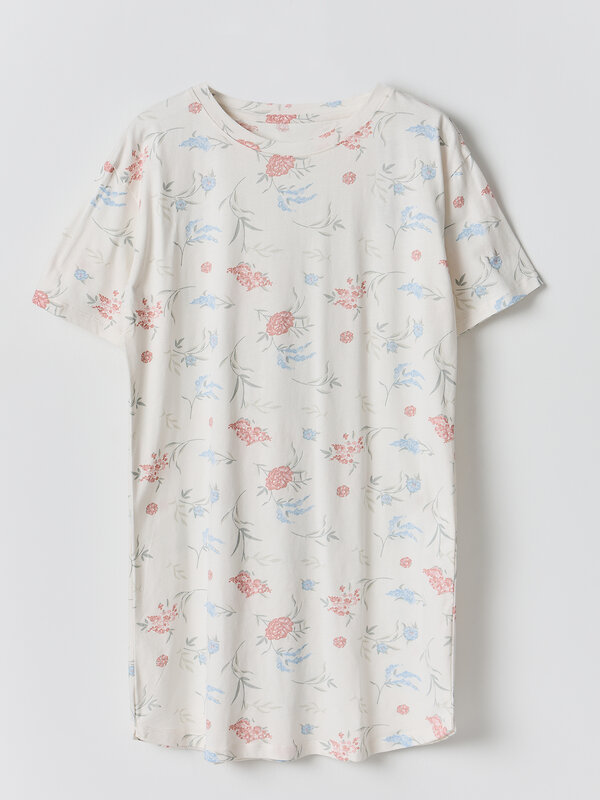 MARK FORMELLE Сорочка 582794 572371 цветы на св.молочном