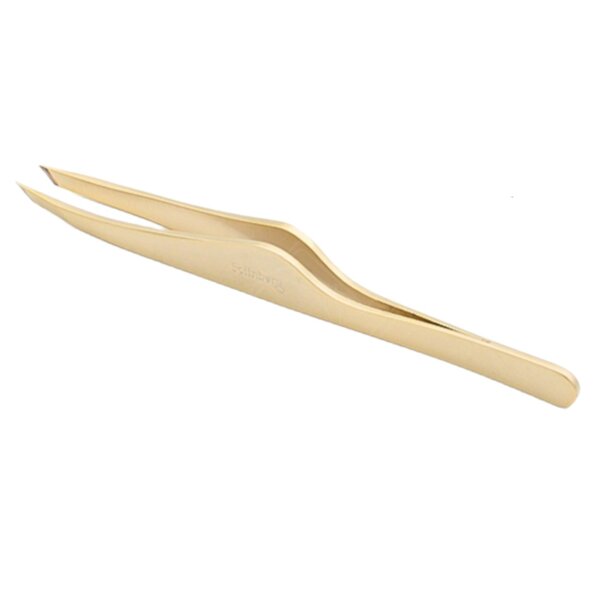 Solinberg Пинцет для бровей скошенный 251-G805z, ручная заточка, 3 мм, золотистый 582891 23004 