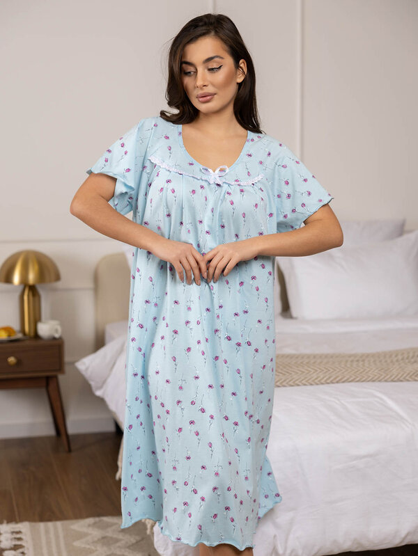 Текс-плюс Сорочка 582915 00-00246688 Голубой,розовый