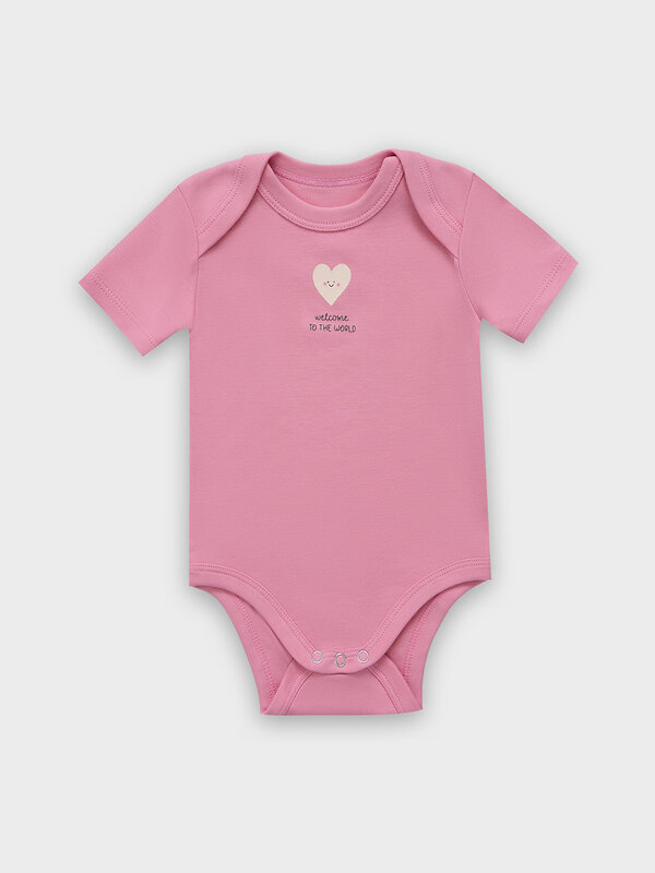 MARK FORMELLE Боди детское 583168 13015-2 сердечки на молоке +розовый