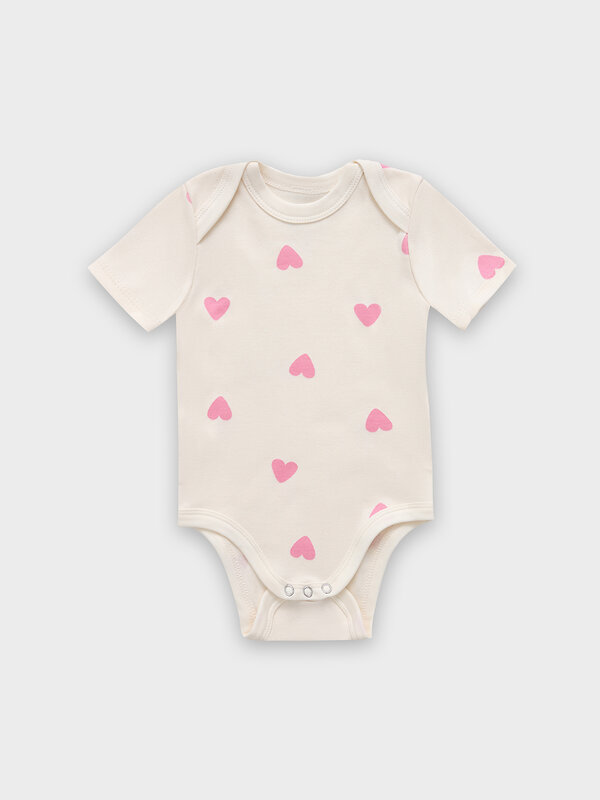 MARK FORMELLE Боди детское 583168 13015-2 сердечки на молоке +розовый