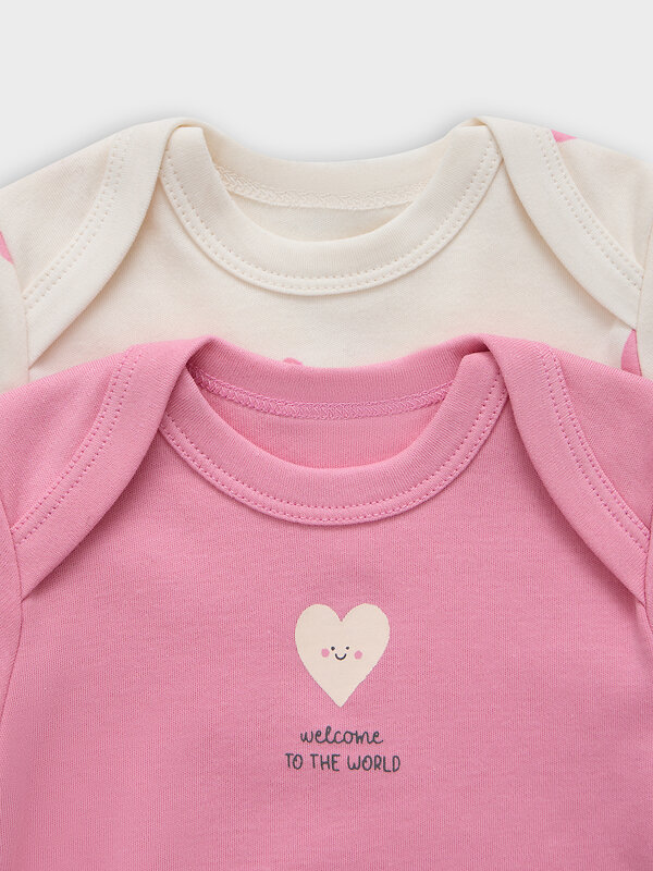 MARK FORMELLE Боди детское 583168 13015-2 сердечки на молоке +розовый