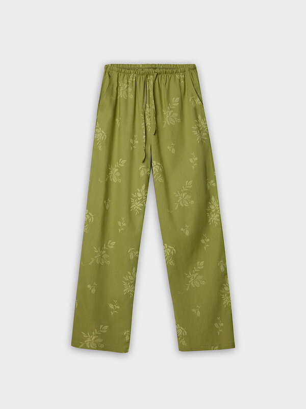 MARK FORMELLE Брюки 583176 532431 цветы на оливковом