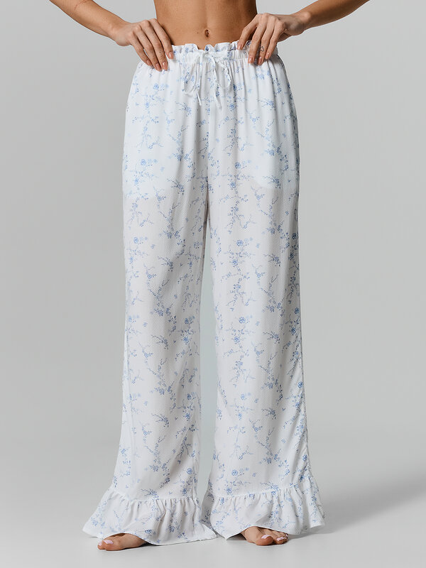 MARK FORMELLE Брюки 583178 532433 цветы на св.молочном