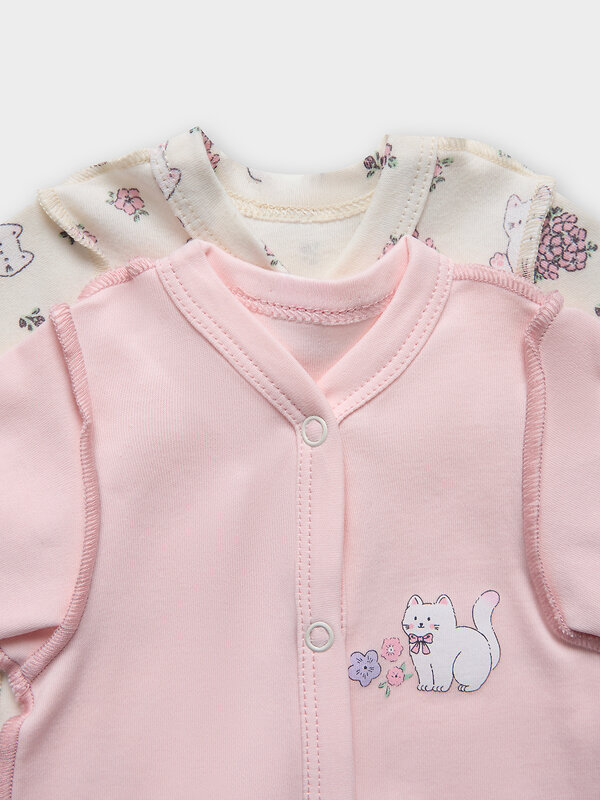 MARK FORMELLE Комбинезон 583207 14005-1-2 котики с цветами на молочном +розовый