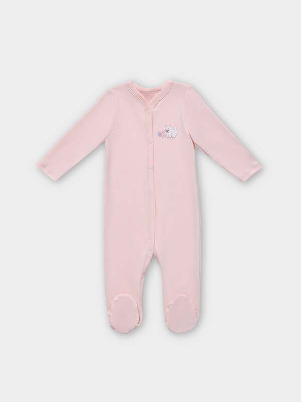 MARK FORMELLE Комбинезон 583208 14005-2 котики с цветами на молочном +розовый