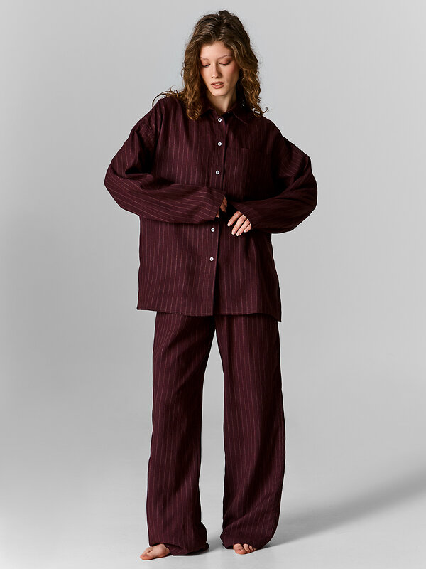 MARK FORMELLE Рубашка 583240 502985-1 полоска на т.шоколаде