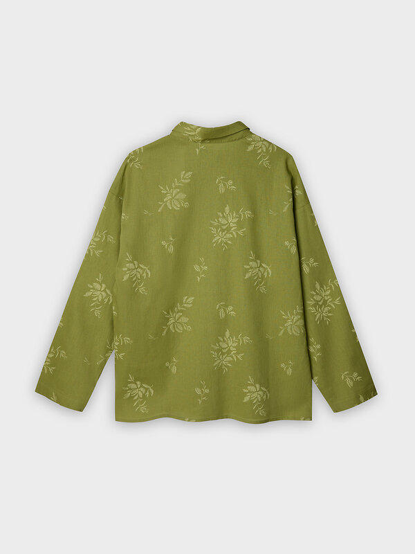 MARK FORMELLE Рубашка 583306 502985-1 цветы на оливковом
