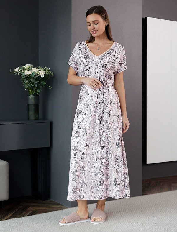 VILATTE Платье 583367 D42.122 кофейно-пудровый питон