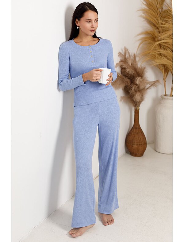 VILATTE Брюки 583388 D44.161 голубой меланж