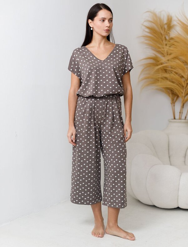 VILATTE Брюки 583393 D44.162 кофе-белый лапы