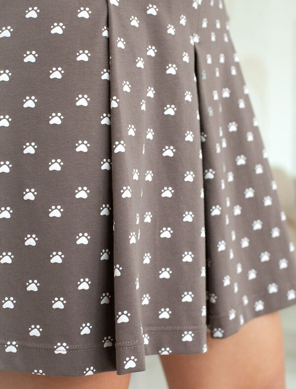 VILATTE Юбка 583401 D46.058 кофе-белый лапы