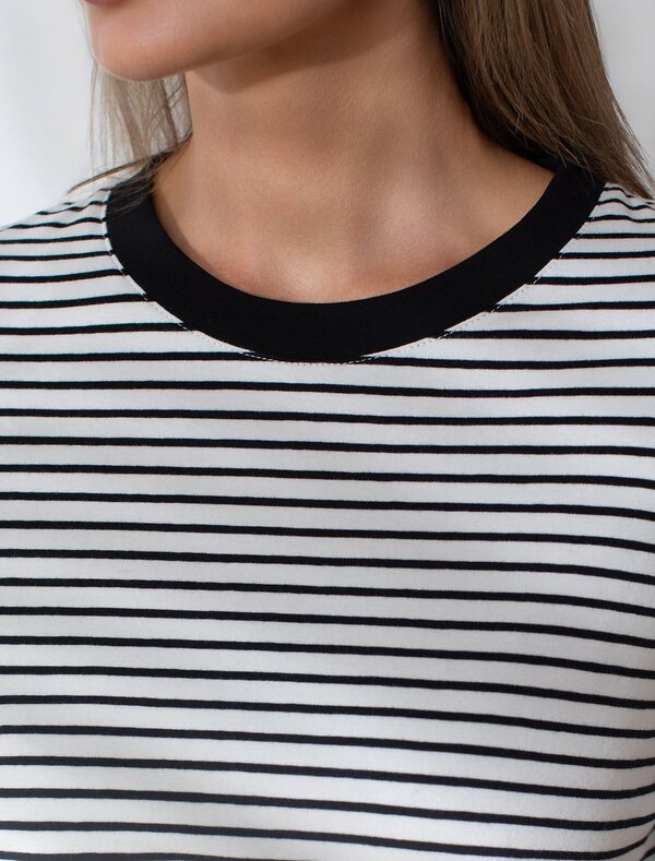 VILATTE Футболка 583411 D49.144 белый-черный