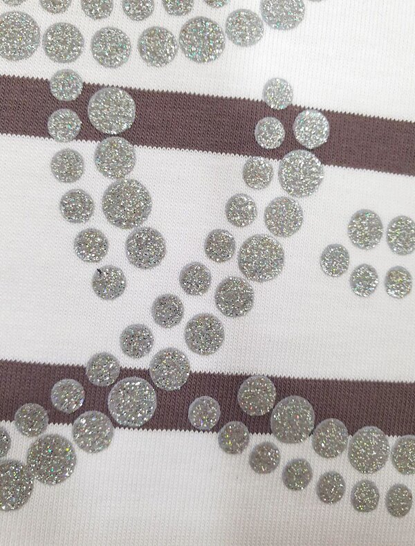 VILATTE Футболка 583412 D49.145 белый-кофе_vilatte