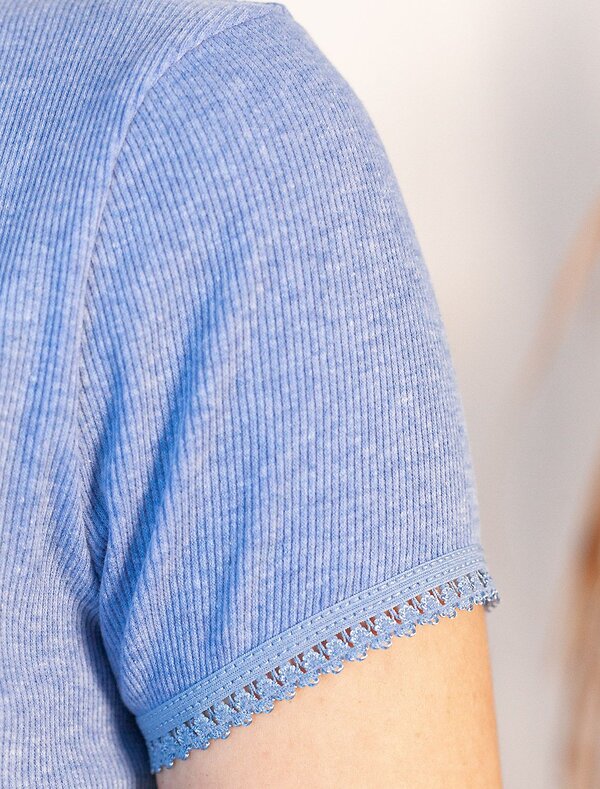 VILATTE Футболка 583431 D49.152 голубой меланж