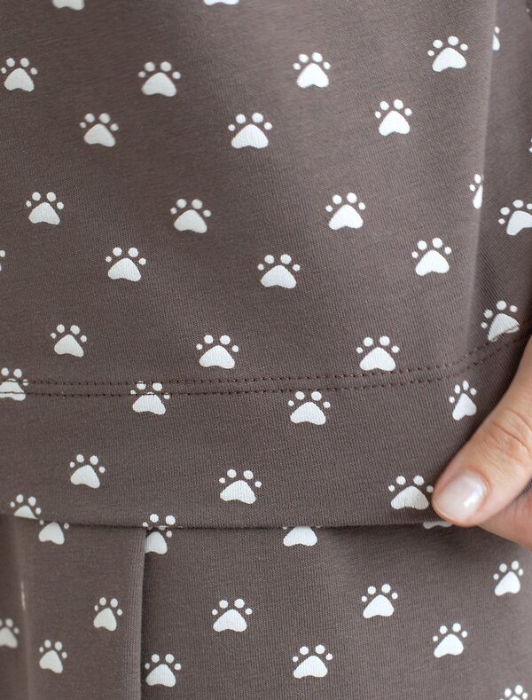 VILATTE Футболка 583436 D49.153 кофе-белый лапы