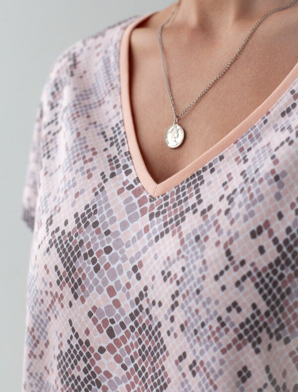 VILATTE Футболка 583437 D49.153 кофейно-пудровый питон