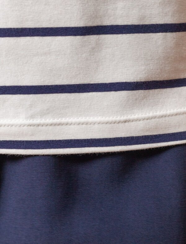 VILATTE Футболка 583441 D49.155 белый-т.синий