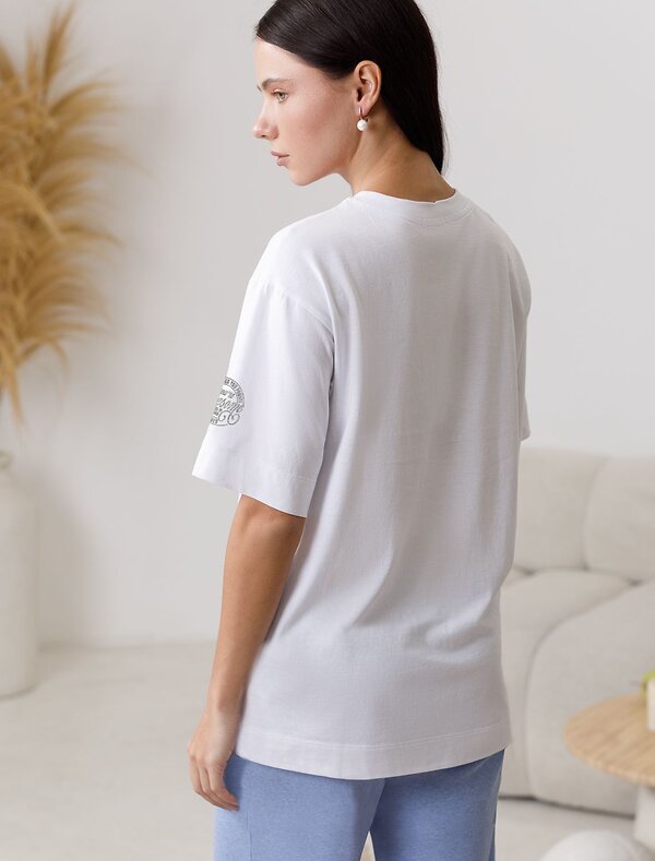 VILATTE Футболка 583443 D49.157 белый_awesome