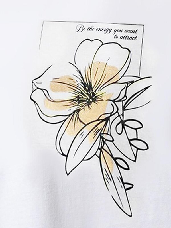 VILATTE Футболка 583453 D49.158 белый_цветок