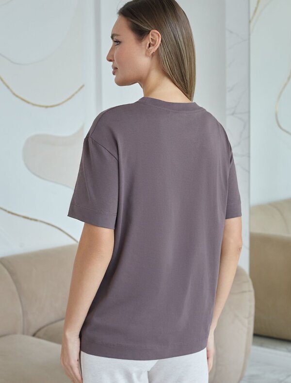 VILATTE Футболка 583455 D49.158 кофе_коты