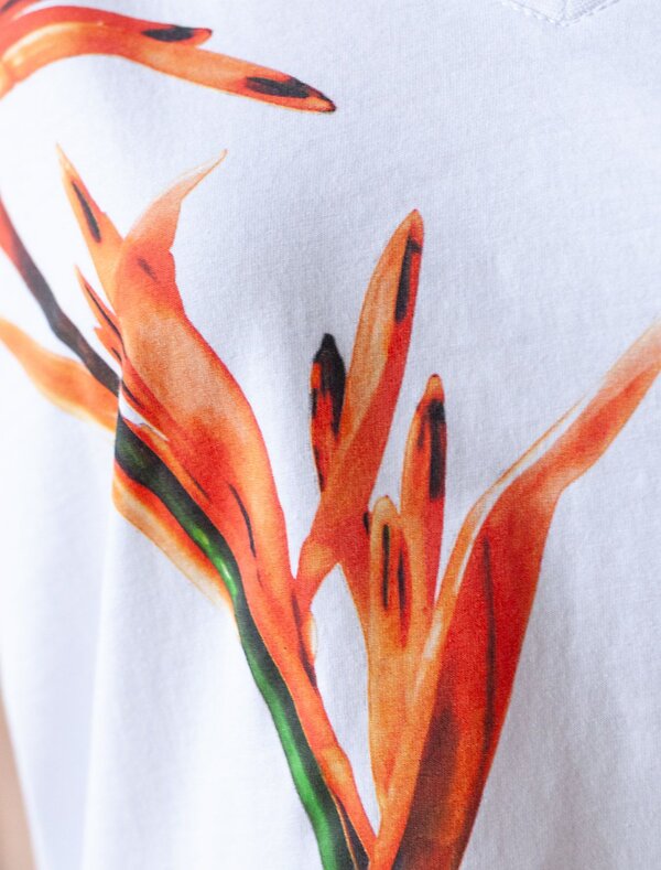 VILATTE Футболка 583463 D49.159 белый_тропический цветок