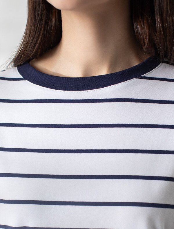 VILATTE Футболка 583468 D49.162 белый-синий