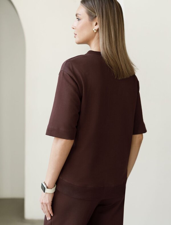 VILATTE Футболка 583508 D49.169 коричневый_vintage