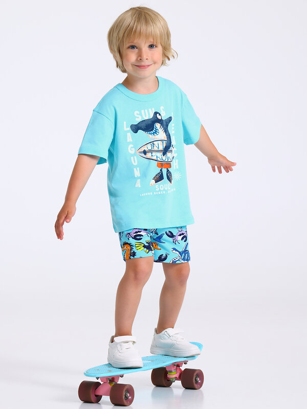 Апрель Шорты 583520 1ПШК4695804н морские обитатели на ментоле