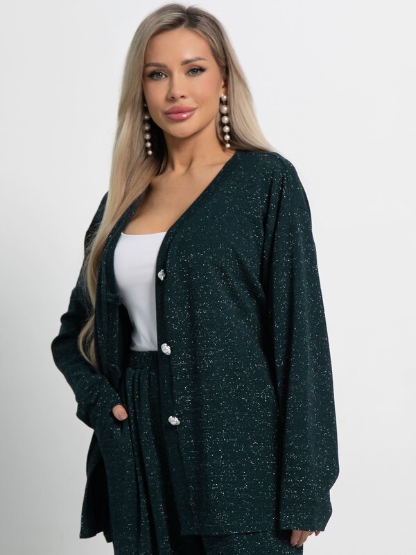 LT Collection Кардиган 583548 Б15052-39М темно-зеленый