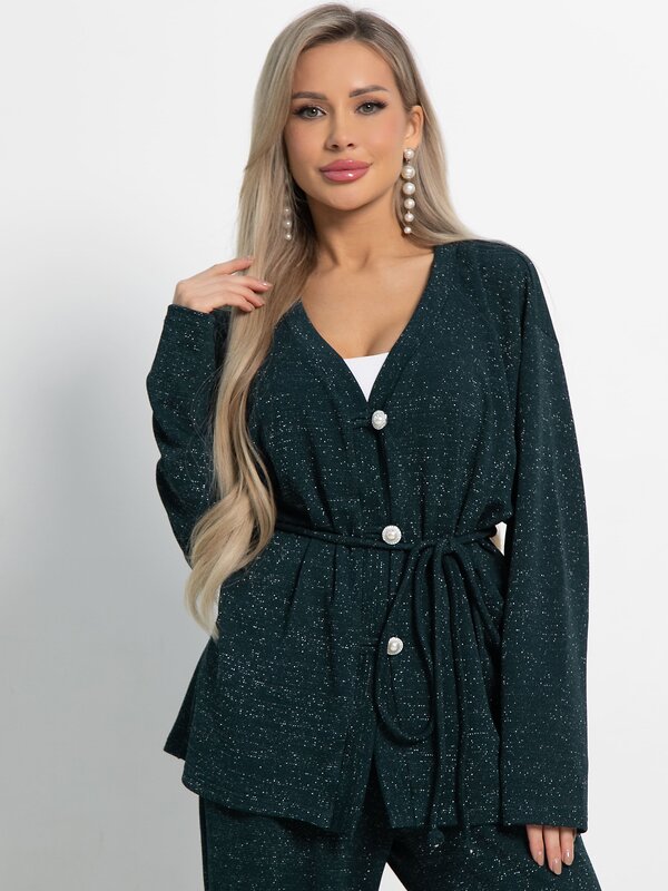 LT Collection Кардиган 583548 Б15052-39М темно-зеленый