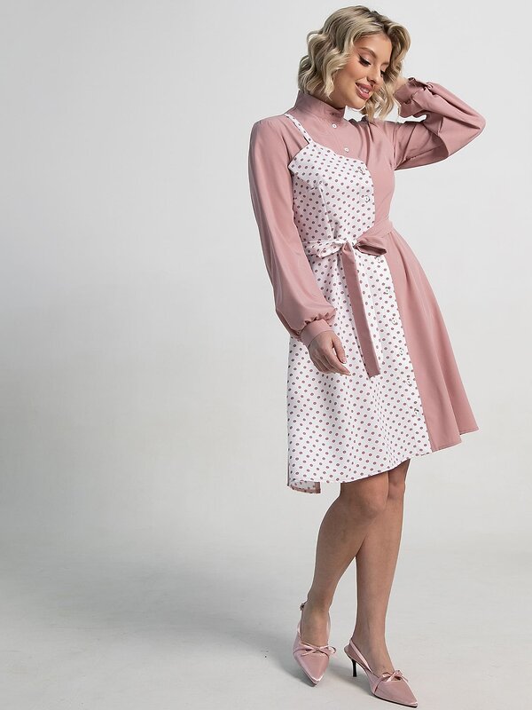 LT Collection Платье 583574 П15202-13М розовый