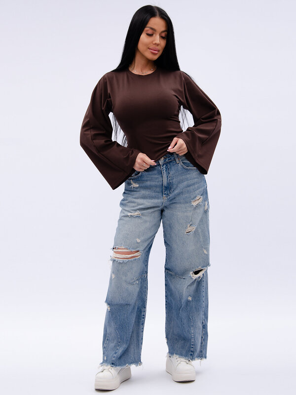 Malina Лонгслив 583661 1005к коричневый