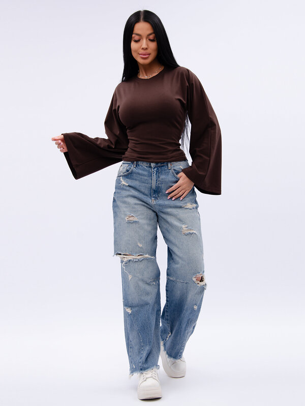 Malina Лонгслив 583661 1005к коричневый