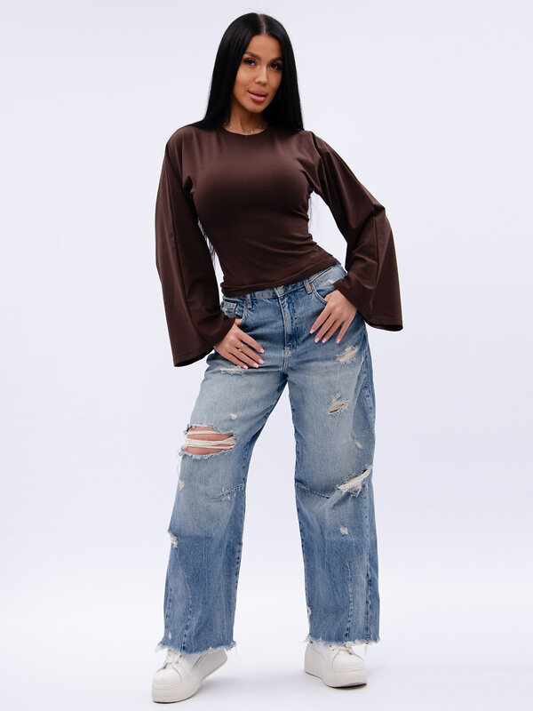 Malina Лонгслив 583661 1005к коричневый