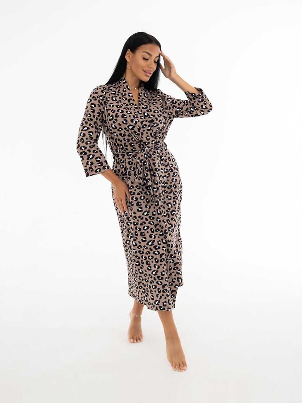 Текс-плюс Халат 583663 НФ-00155430 Коричневый,черный