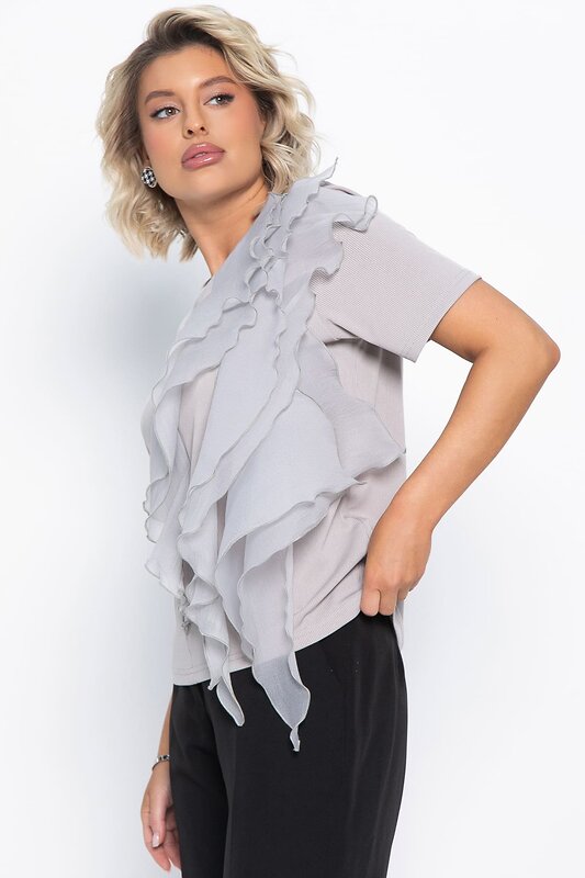 LT Collection Блуза 583733 Б15079-5М серый