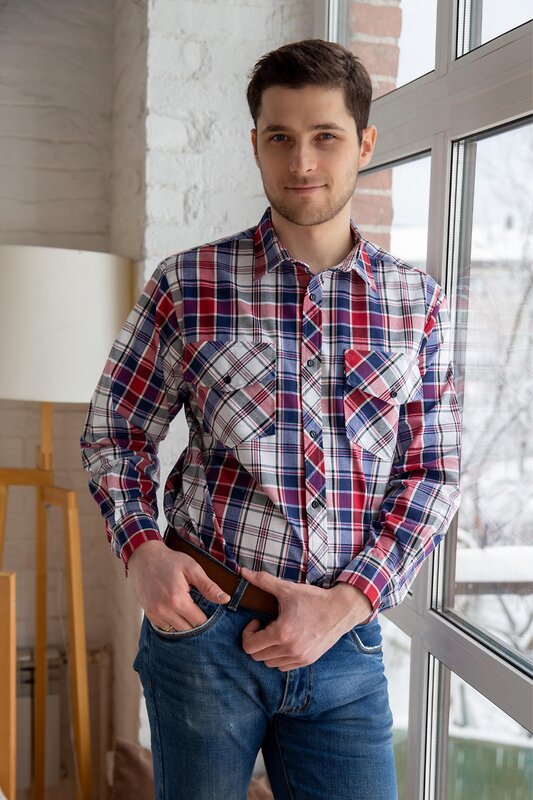 Lika Dress Рубашка 583765 7175 Красный/Синий