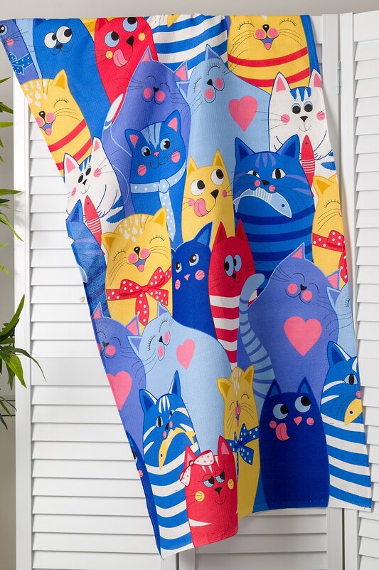 Натали Полотенце 583773 Полотенце пляжное Полосатый рейс голубой