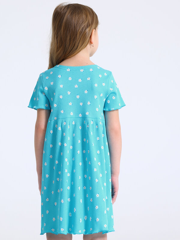 Апрель Платье 583794 1ДПК4967223н ромашки на бирюзе
