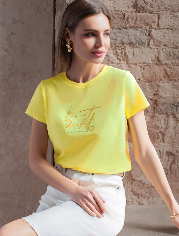 VILATTE Футболка 583805 D49.092 лимонный_perfect