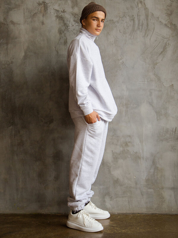 BATIK Брюки 583810 032_БПО Светло-серый меланж