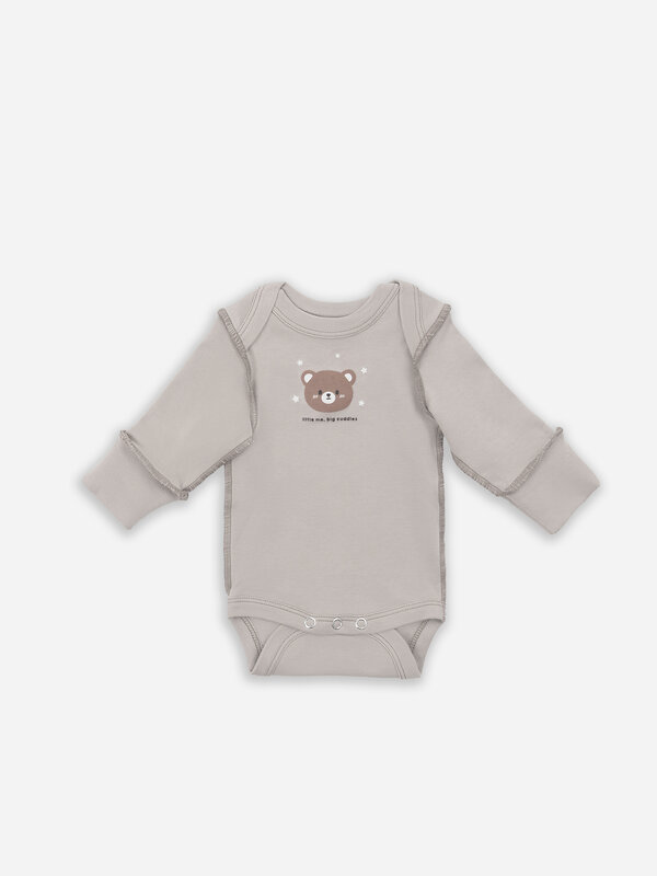 MARK FORMELLE Боди детское 583818 13016-1-3 молочный +серо-коричневый +бежевый +печать