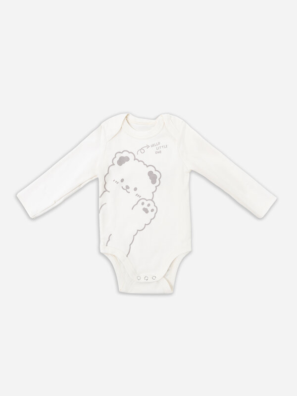 MARK FORMELLE Боди детское 583819 13016-3 молочный +серо-коричневый +бежевый +печать