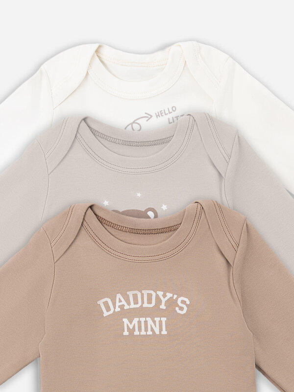 MARK FORMELLE Боди детское 583819 13016-3 молочный +серо-коричневый +бежевый +печать