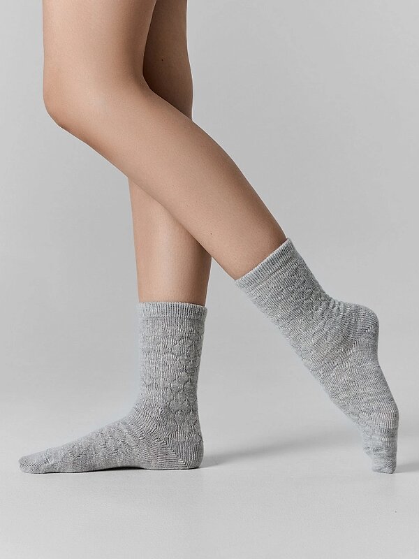 MARK FORMELLE Женские носки 583902 394K-1553 серый меланж